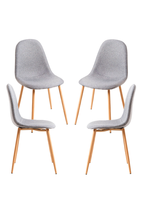 Pack de sillas con estructura y asiento de polipropileno en color gris Inis Regalos  Miguel