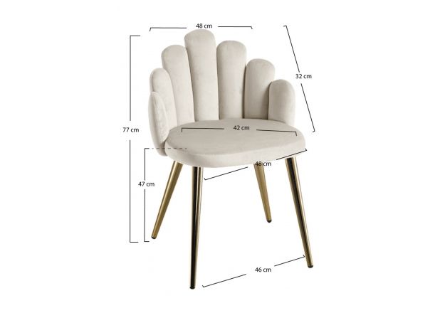 Silla Hand Gold Terciopelo